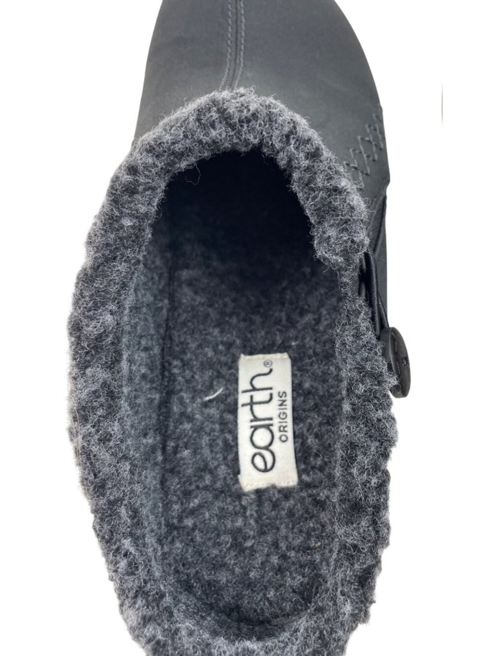 Earth Origins Womens Black Faux Suede Fleece-Lined Clogs Size 7M - Picture 9 of 12